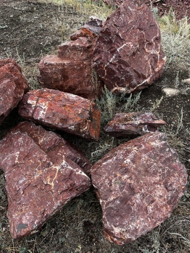 Ландшафтные глыбы красно-фиолетовые 200-1000 килограмм купить в Реутове