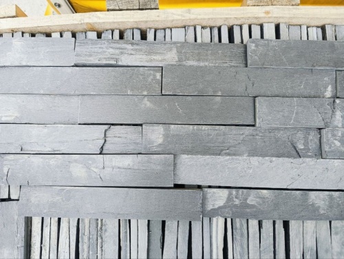 Плитка чёрная из натурального камня фасадная 30 см * 5 см, толщина 7 мм -30 мм купить в Реутове