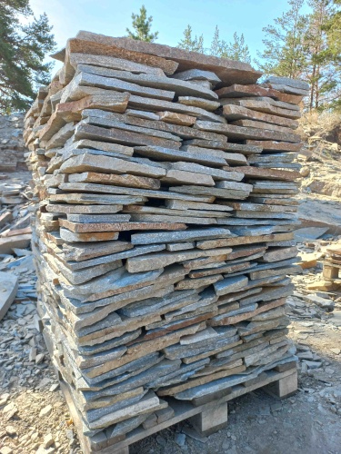 Плитняк златолит серебристый для цоколя, отмостки купить в Реутове