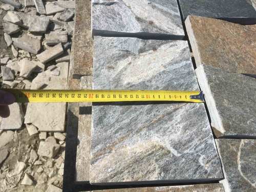 Плитка пилёная златолит Уральский для цоколя, отмостки купить в Реутове